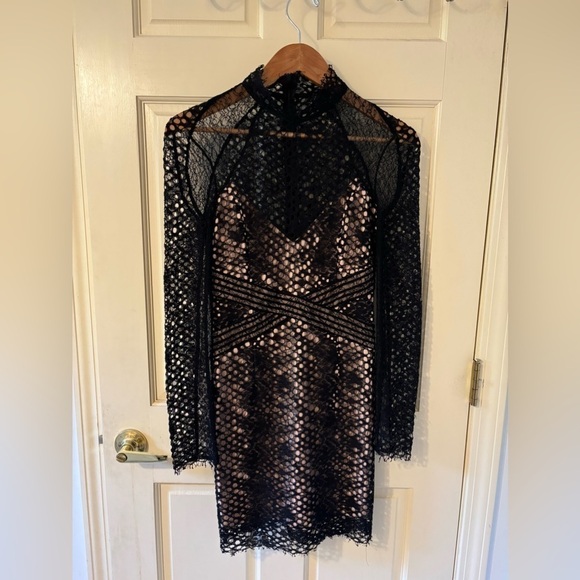 Bardot Long Sleeve Lace Sheath Dress - Picture 5 of 6